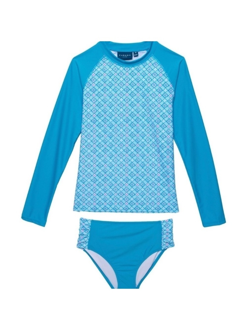 CABANA LIFE Preppy Geo Long Sleeve set Rashguard Size 4